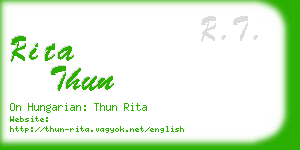 rita thun business card